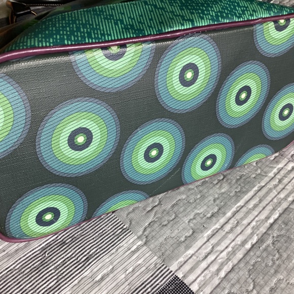 DESIGUAL COLORFUL VEGAN LEATHER LARGE ZIPPERED TOTE BAG/LAPTOP & WORK BAG - Picture 5 of 9